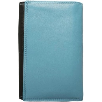 Image 1 of Delis Дамски портфейл, Rhea PT1398, естествена кожа, черен/тюркоазен (PT1398)