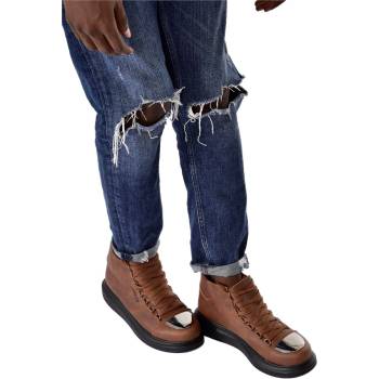 Chekich Унисекс боти с връзки CH267 - Таба #365593 (365593_Кафяво)