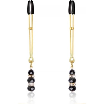 Image 1 of Fetish Addict Метални щипки за зърна с камъни Fetish Addict