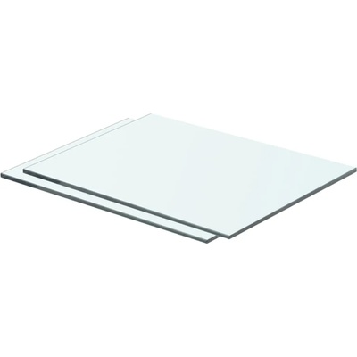 vidaXL Рафтове, 2 бр, панели прозрачно стъкло, 40x25 см (3051555)
