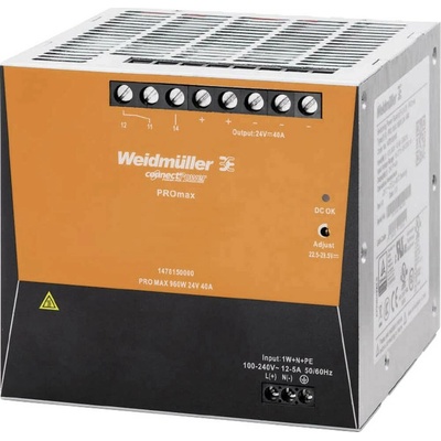 Weidmüller PRO MAX 960W 24V 40A sieťový zdroj na montážnu lištu (DIN lištu), 24 V/DC, 40 A, 960 W