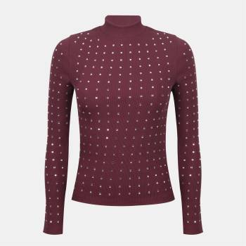 Biba Фланелка с дълъг ръкав Biba Ribbed Long Sleeve Top - Fig