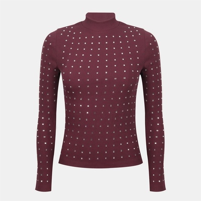 Biba Фланелка с дълъг ръкав Biba Ribbed Long Sleeve Top - Fig