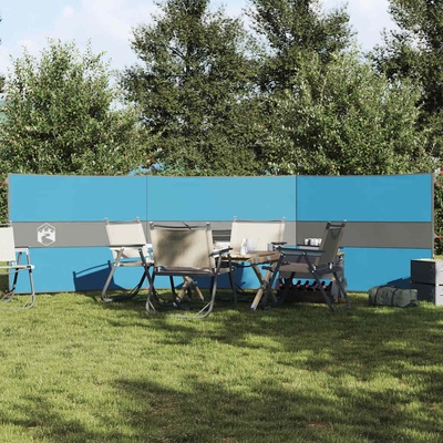 vidaXL Camping Windbreak Blue 490x123 cm Водоустойчив (4009655)