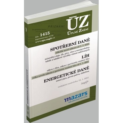 ÚZ 1415 Spotřební daně, líh, energetické - autor neuvedený