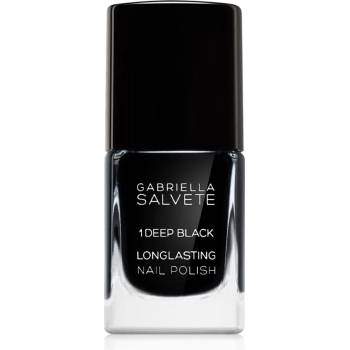 Gabriella Salvete Longlasting Enamel дълготраен лак за нокти със силен гланц цвят 01 Deep Black 11ml