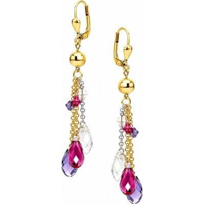 Zlaton Náušnice z kombinovaného zlata s kamenem 6.5cm 7.96g O05122401214