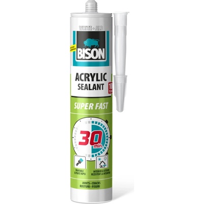 Bison 30-minútový akrylový tmel biely 300 ml