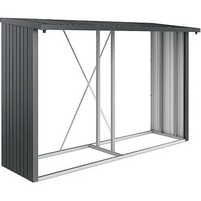 Biohort Dřevník Woodstock 300,7 x 102 x 199 cm tmavě šedá metalíza