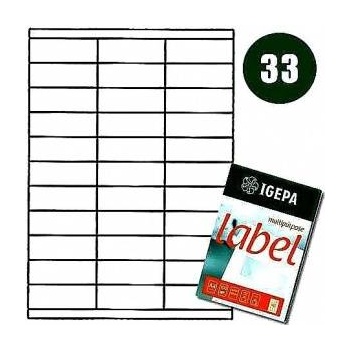 Igepa Group Mondi LABELS A4 IGEPA 70.0 X 25.4 MM WHITE (100)