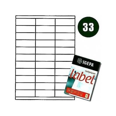 Igepa Group Mondi LABELS A4 IGEPA 70.0 X 25.4 MM WHITE (100)