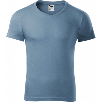 MALFINI Malfini slim fit v-neck 146 / Мъжка тениска с v-образно деколте - дънково синя xxl (1466017)