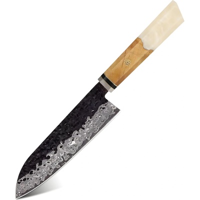 HARAHU Дамаски кухненски нож AI-37361 - Santoku / Бяла KP37361 (AI-37361)
