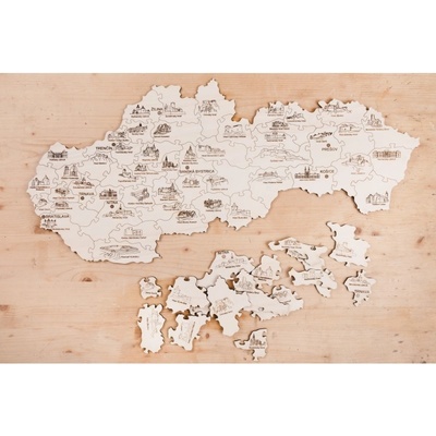 PDK1 Puzzle v drevenej krabičke - Slovensko - Hrady a zámky