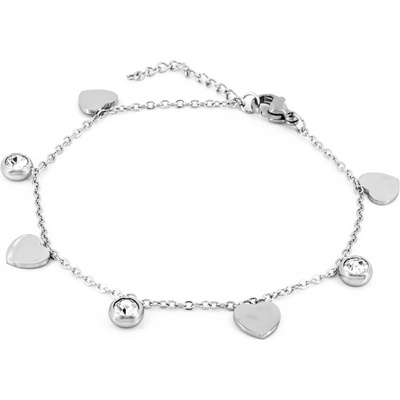 BRUNOshop.cz Náramek SRDCE s kamínky S3651