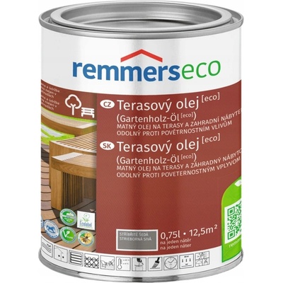 Olej na dřevo Remmers ECO 0,75 l stříbrnošedý, pro venkovní použití