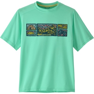 Patagonia Детска плажна тениска от ликра Patagonia Kid's Cap SW T-Shirt Sport shirt - River Camp: Early Teal (704-4466-0914)