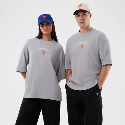 New Era MLB Waffle Box Tee NY Mets Grey