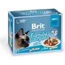 Krmivo pre mačky Brit Premium Cat D Fillets in Gravy Family Plate 1020 g