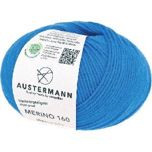 Austermann Merino 160 97610-260 Blue Плетива прежда (97610-260)