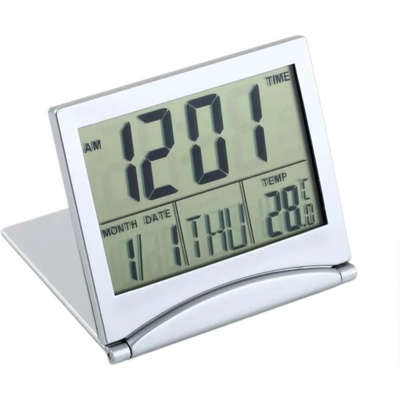 Foxgood Дигитален часовник mt-033, Аларма, Календар, Температура, Сребрист (1688)