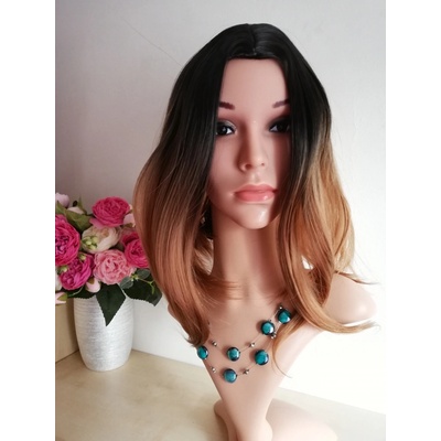 Wigorous Charlotte - ombre čierna - hnedá parochňa