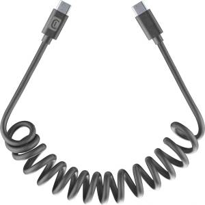 Cellularline Кабел spiral usb-c - usb-c до 120 см черен