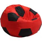 Pufrelax Пуф топка за деца 2-8 г. , 130л. Telstar Junior - Red & Black, За открито, Перящ се калъф, Пълнеж от Полистиролни перли