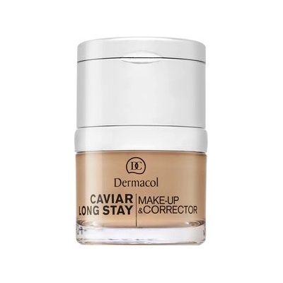 Dermacol Caviar Long Stay Make-Up & Corrector фон дьо тен с екстракт от хайвер и коректор за несъвършенства 3 Nude 30 ml