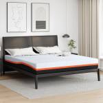 vidaXL Матрак Бяло и сиво 200 x 200 cm Жакардова материя (4106309)