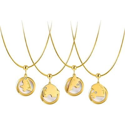 JAY Náhrdelníky pro čtyři nejlepší kamarádky JAY-0198-ZS61238 Zlatá