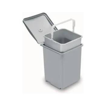 Image 1 of Кухненски кош за вграждане под мивка Мини сив 13 л, за врата 25 см