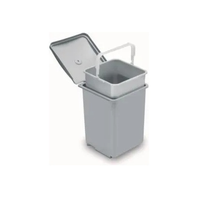 Кухненски кош за вграждане под мивка Мини сив 13 л, за врата 25 см