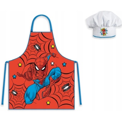 BrandMac Detská zástera s čiapkou Spiderman Super Hero