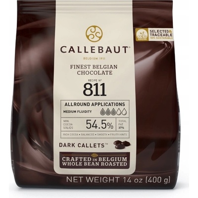 Callebaut 811 hořká čokoláda 54,5% 400 g – Zboží Mobilmania