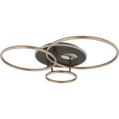 GLOBO 48466-54 - LED димируем таванен плафон INVERTINA 54 W/230 V 90x70 cm черен + с дистанционно управление (GL8984)