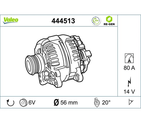Alternátor VALEO 444513