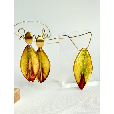 Meganflo Комплект от истински лалета със златен варак