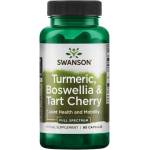 Swanson Turmeric, Boswellia & Tart Cherry, 60 капсули, Swanson (SW1592)