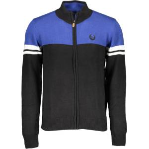 Gian marco venturi Мъжки кардиган gian marco venturi, Цвят Черно (au00424-fedoro_nero_royal-blueblack)