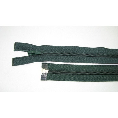 Zips špirála deliteľný 5mm - dĺžka 35cm, farba tmavo zelená
