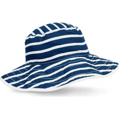 Babybanz Detský klobúčik s UV Kidz Striped obojstranný Modrý