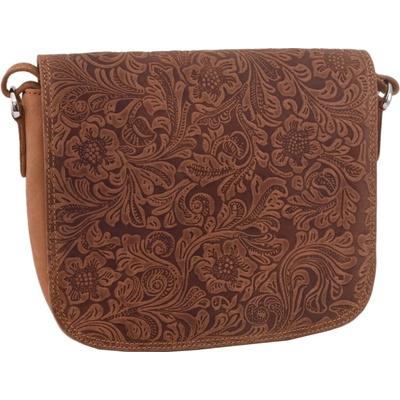 Mercucio dámská kožená crossbody kabelka béžová 250112