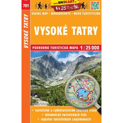 Shocart Vysoké Tatry turistická mapa