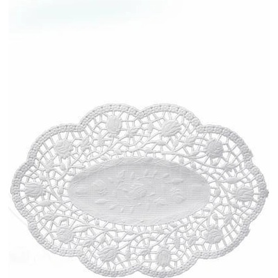 Wimex Dekoračná krajka PAP oválna biela 18x13 cm 500 ks