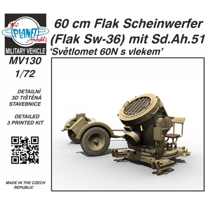 Special Hobby 60 cm Flak Scheinwerfer Flak Sw 36 mit Sd.Ah.51 / Světlomet 60N s vlekem 1:72