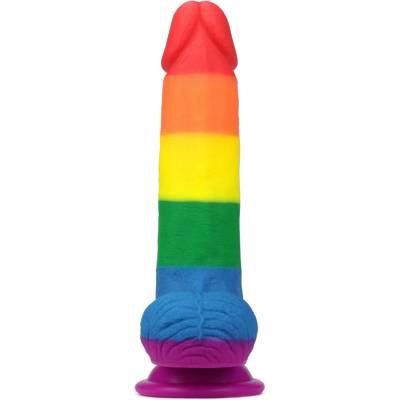 Lovetoy 7.5' Prider Dildo Klasické dildo s přísavkou Multicolor