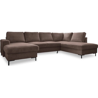 Miuform Кафяв разтегателен ъглов диван от рипсено кадифе (десен ъгъл) Lofty Lilly - Miuform (1077ON5)