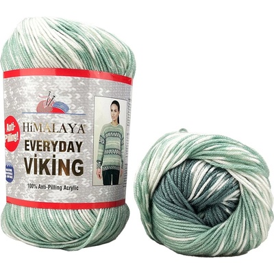 Himalaya příze Everyday Viking 70504 odstíny vavřínové a bílá