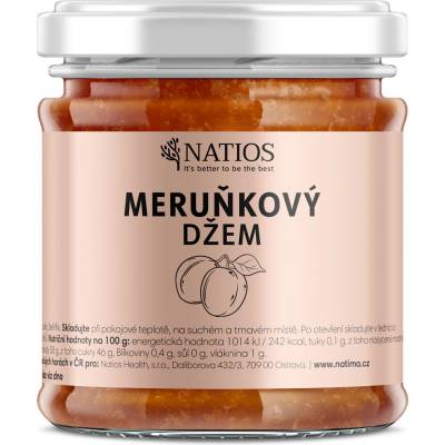 NATIOS Marhuľový džem 80% obsah ovocia 210 ml